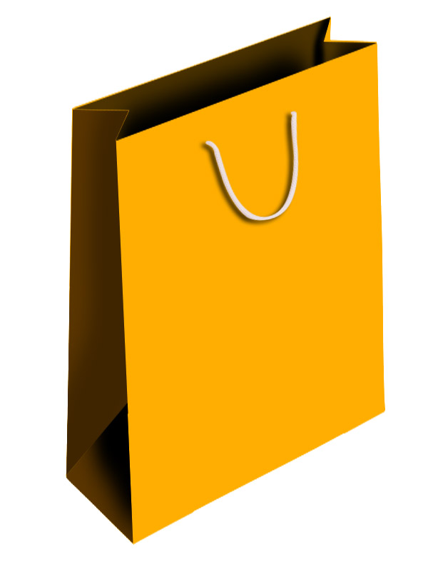 Пакет бумажный 400x300x170 мм оранжевый PBS