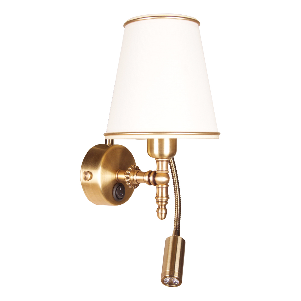 Бра Фабрика Світла Стелла 2x40 Вт E14 античная бронза/античная латунь НББ 130-(1+1)х60-323