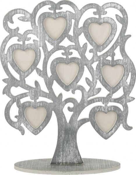 Рамка для фото Семейное древо неформат см серый 