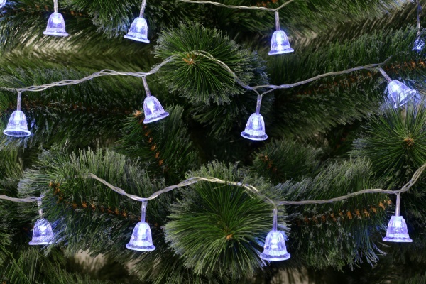 Электрогирлянда линейная синяя встроенный светодиод (LED) 24 ламп 5 м 