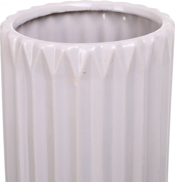 Ваза керамическая серая Clipped 13,5х30 см