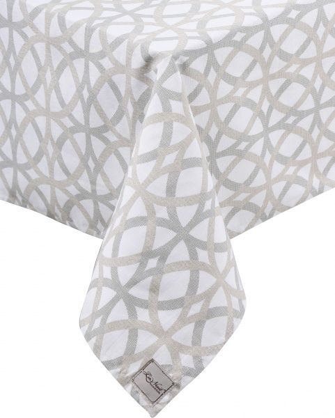 Скатерть Классика Ажур 136x180 см серый с бежевым La Nuit 