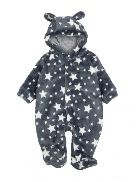 Комбинезон унисекс Маленькие люди вельсофт звезды р.68–74 серый 