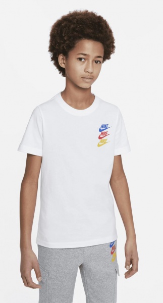 Футболка Nike B NSW SI GRAPHIC TEE FJ5391-100 р.S белый