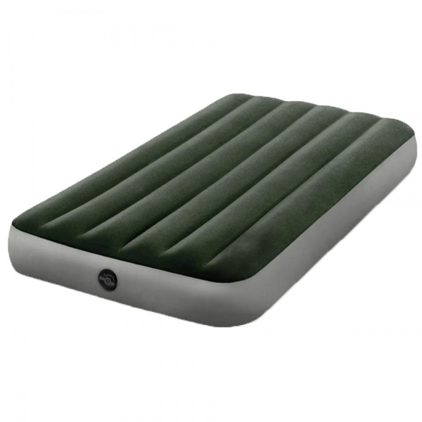 Ліжко надувне Intex Prestige Downy 64107 191х99 см зелено-сірий