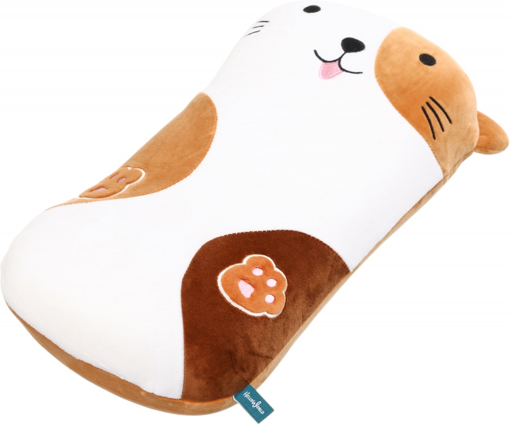 Подушка-іграшка HW Котик 43х22см біло-коричневий BMPMIX0708/ cushion
