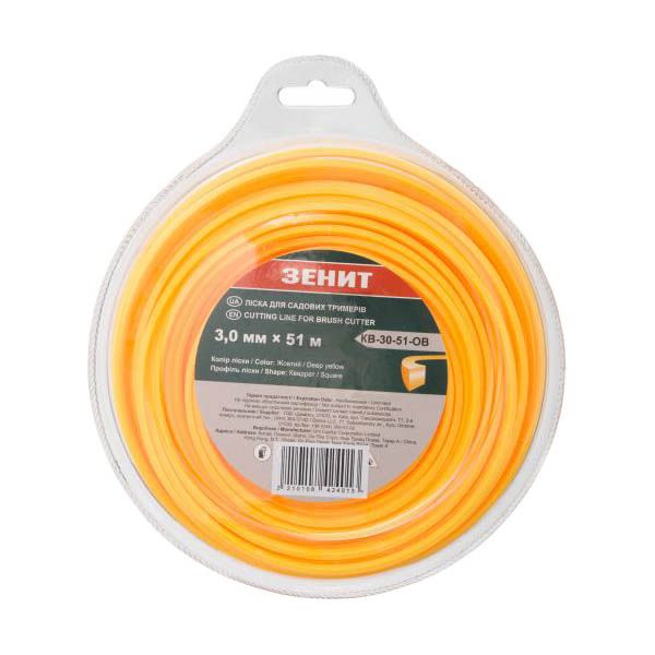 Леска для триммеров КВ-30-51-ОВ квадрат 3,0х51 м