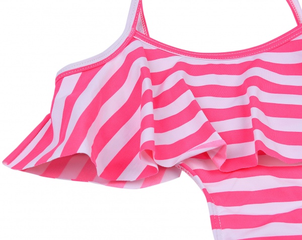 Купальник для дівчаток Bibo 9001 р.128 рожевий з білим 