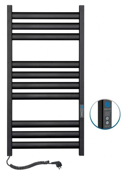 Полотенцесушитель электрический NAVIN Ellipse 500х1000 Digital П черный муар 12-245052-5010