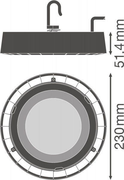 Светильник административный LED Ledvance High Bay Value 100 Вт IP65 черный 