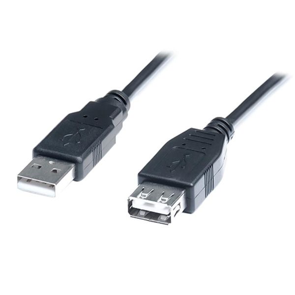 Кабель Real-el USB Am – USB Af 2 м черный (USB 2.0 Pro AM-AF 2m, black (R) 