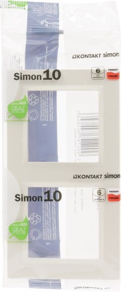 Рамка двомісна Simon SIMON10 універсальна кремовий CR2/41