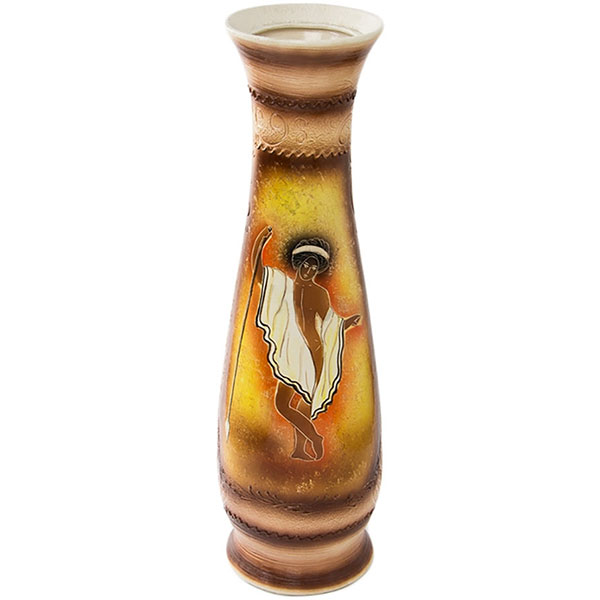 Ваза керамическая коричневая Глория 66 см