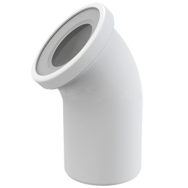 Коліно для унітаза Alcaplast A90-45 ПП 45°