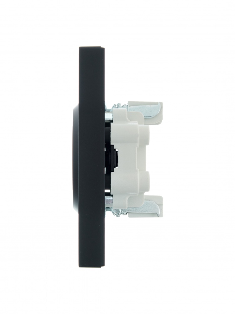 Розетка подвійна 2 без заземлення Lezard Vesna IP20 антрацит 742-4200-128B