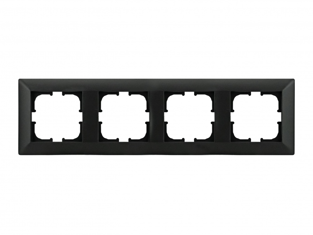 Рамка чотиримісна Exen ODAK горизонтальна чорний 210-140000-104