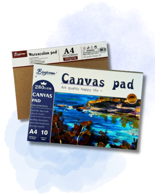 Набір для малювання Скетчпад з художнім полотном 280GSM A4 Brushme