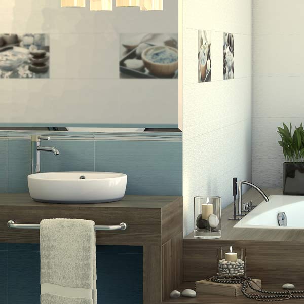 Бордюр Olivia Модерн 30x400 мм блакитний