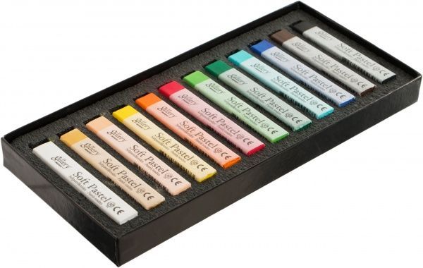 Пастель сухая профессиональная мягкая Ассорти кавдратная Mungyo 94100610 12 цветов