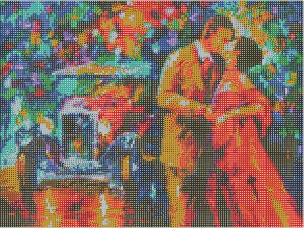 Картина стразами Романтический поцелуй 30x40 см 954069 Santi 