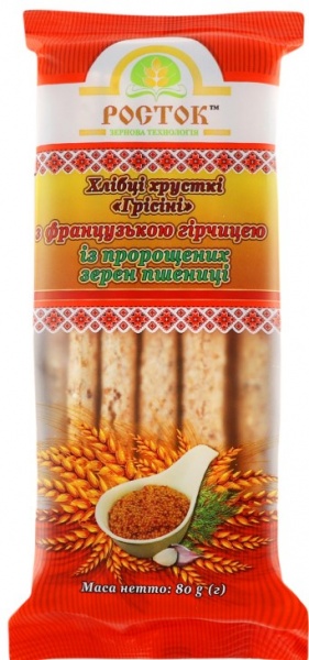 Хлібці Грісіні із французькою гірчицею 80 г
