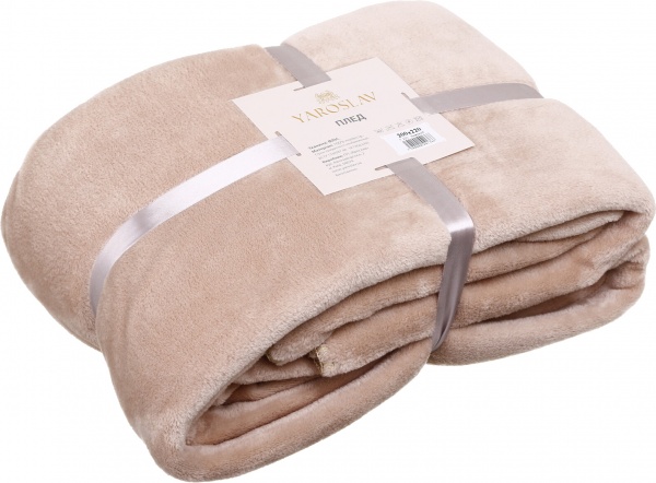 Плед Мікрофібра 200x220 см бежевий Ярослав 