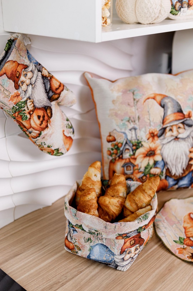 Хлібничка гобеленова Прованс Гарбузові гноми 14x16 см