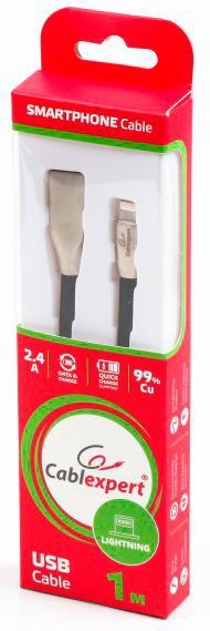Кабель CABELEXPERT Lightning – USB 1 м чорний (CCPB-L-USB-03BK) 