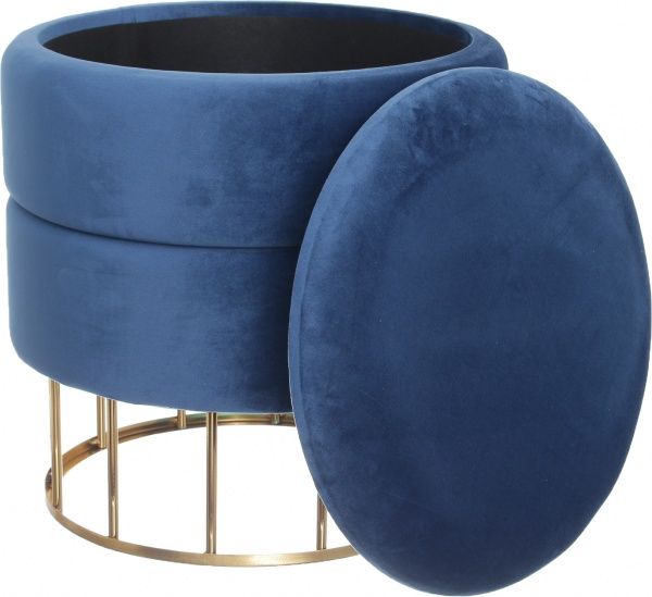 Скриня-пуф Laurent синій 38x38x41 см 