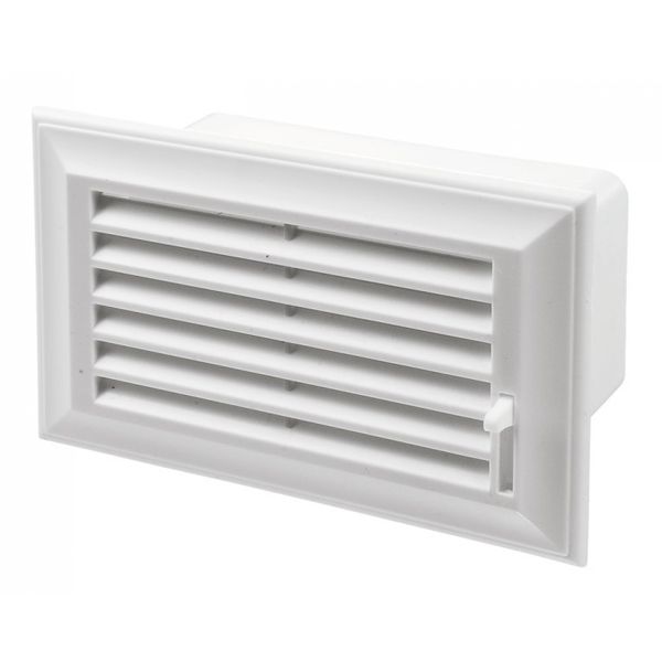 Решетка Вентс 872 204x60 с регулируемыми жалюзи пластик белый 