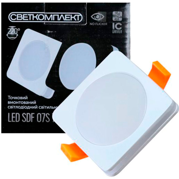 Світильник точковий Светкомплект LED SDF 07S 7W 4500K WH 7 Вт 4500 К білий 