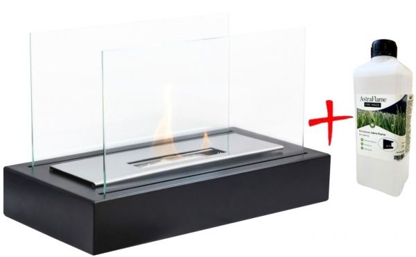 Біокамін FOCO FIRE 220х355х180 мм з склом чорний