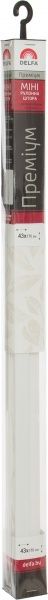 Ролета мини Delfa Премиум Металлик Принт Блейд 43x170 см кремовая 