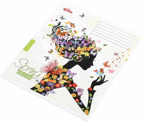 Тетрадь школьная с глитером 48 листов в клеточку в ассортименте Мечты сбываются