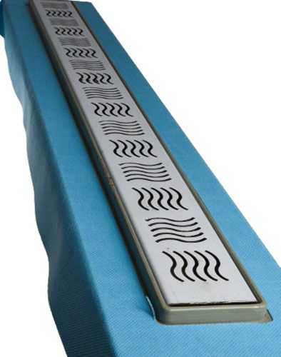 Душевой канал MAXIFLOW с горизонтальным фланцем Standart 60 см решетка Волна