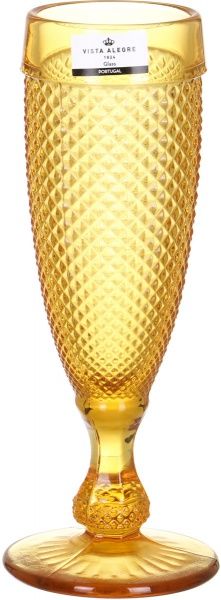 Набір бокалів для шампанського Bicos Cinza янтарний 190 мл 4 шт. 49000087 Vista Alegre