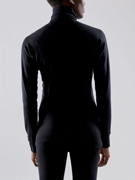 Футболка з довгим рукавом Craft MERINO 240 ZIP W 1907889-999995 M чорно-сірий