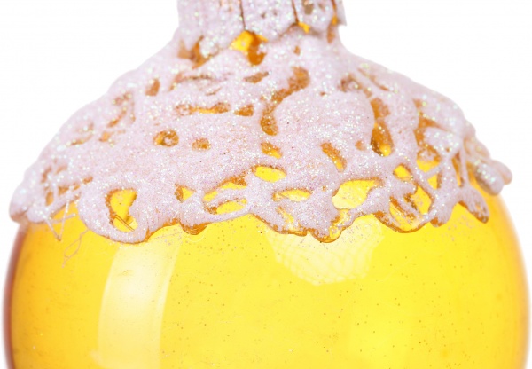 Шар новогодний с лепными элементами d 80 мм красный