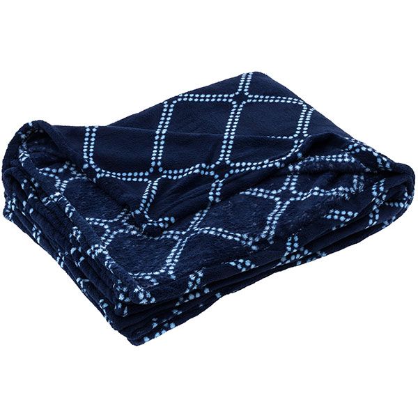 Плед мікрофібра Underprice Клітинка синій 160x200 см