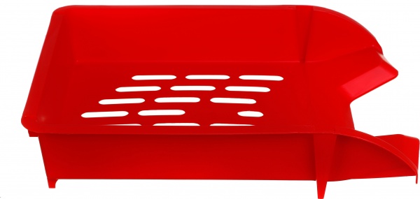 Лоток для бумаг горизонтальный ПП 34х25,2х5,7 см красный Arnika