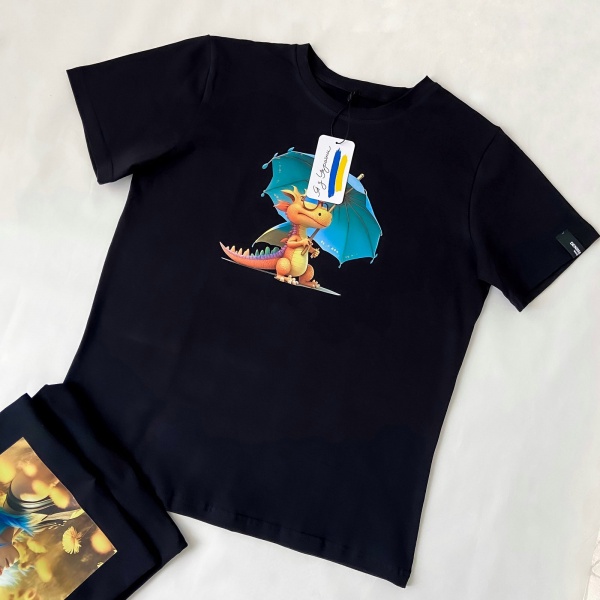 Футболка Динозавр 000160 р.L чорний