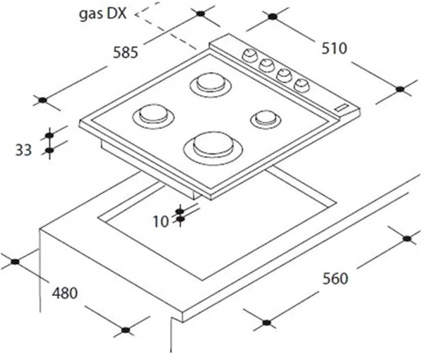 Варочная поверхность Candy CHG6BRX