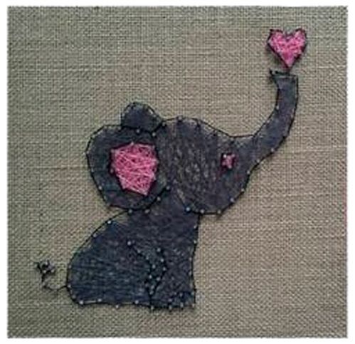 Набор для творчества стринг-арт Слоник 1 вересня 