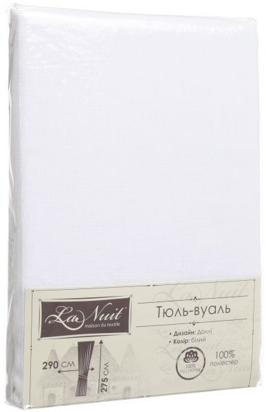 Тюль Долли белый 290х275 см La Nuit