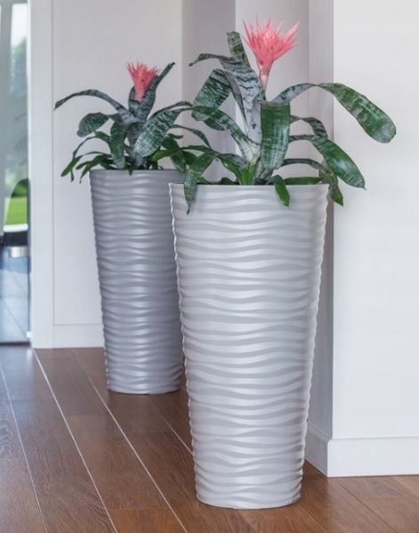 Горшок пластиковый Form Plastic Сахара Слим-40 круглый 63л серый (2724-055) 