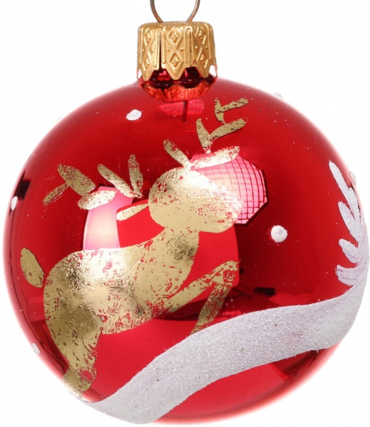 Шар новогодний мульти d 60 мм в ассортименте