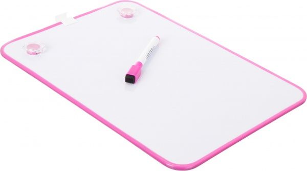 Набор Standard доска 34,5х24,5 см, маркер и магниты розовый 