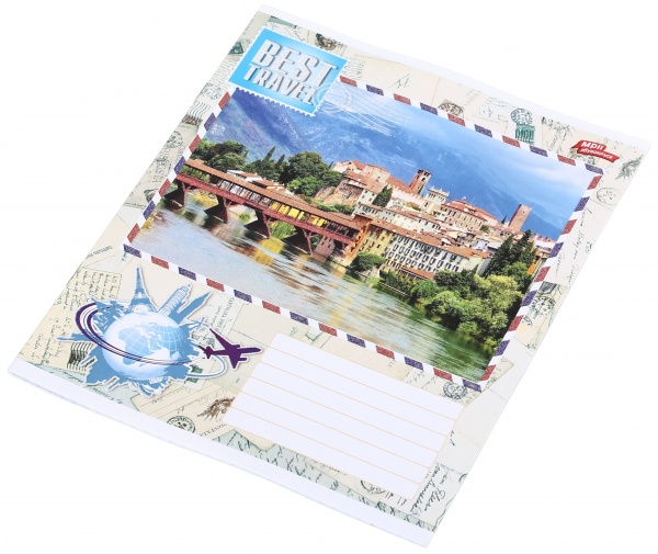 Тетрадь школьная с глитером 18 листов в клеточку в ассортименте Мечты сбываются