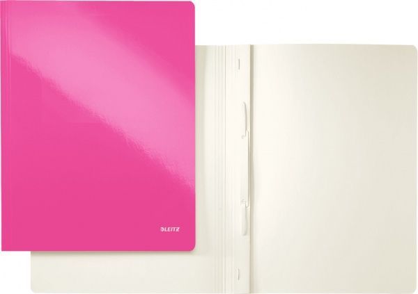 Скоросшиватель WOW 250 л. А4 розовый металлик 30010023 Leitz