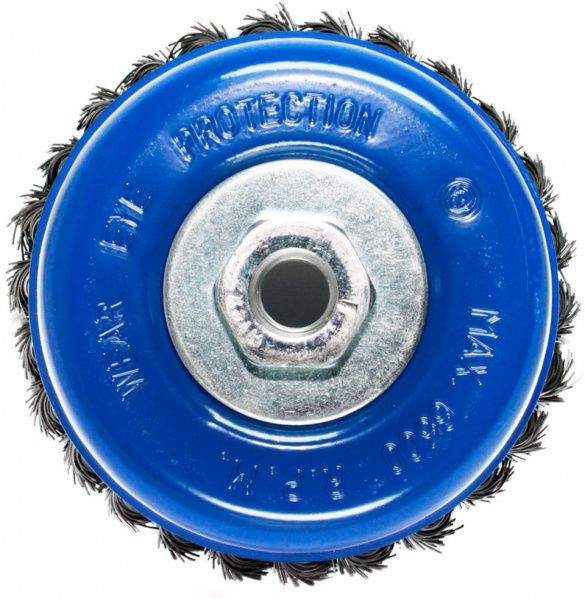Щетка чашечная 125мм x M14, плетеный провод d0,5 об / мин 6500 стальная проволока S&R 136250125